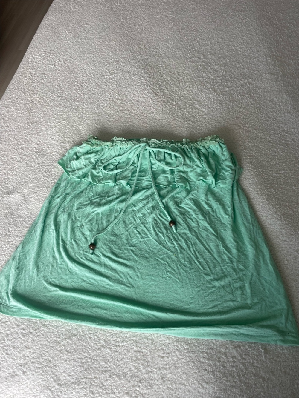 Milly Mint strapless bow Top
